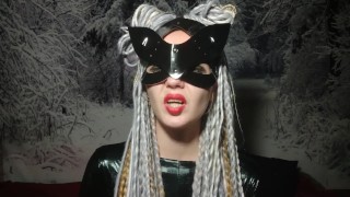 Catwoman smokes and flirts with you