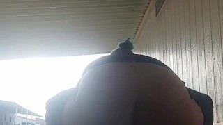 Public masterbation on my driveway caught as cars drive by 