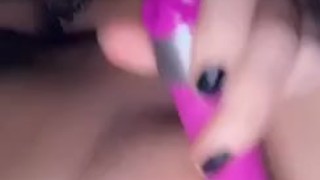 Young babe having fun alone 