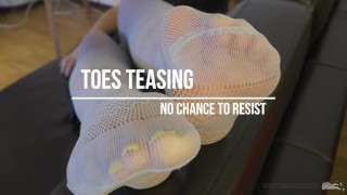 Mistress legs teasing in white fishnets trailer