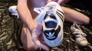 4K - Fucking worn pornstar (Angie Lynx) Adidas Superstar sneakers