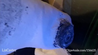 PREVIEW - KIFFA SHOWING TOES IN WHITE PEDI - TOE RING - PLASTER WITH TOE PLATE