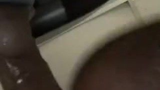 Fat Ebony Pussy Riding Big Black Dildo