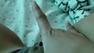 Teen fingers her pussy on camera 