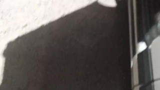 I masturbate in the van, cumshot in the street