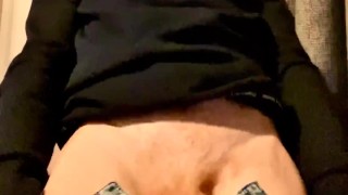 Wife in the bath, frantic cumming before caught, while balcony door open