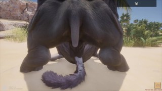 Wild Life / Rasha Wolf Furry girl getting a big dick