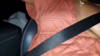My UBER DRIVER Got a Good View of My PUSSY and TITS - I Got a FREE RIDE