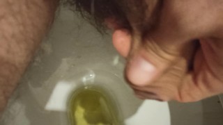 I pee and knead my dick ...