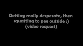 ⭐ Alice - Squatting to piss in public outdoors - for all you pee lovers out there ;)