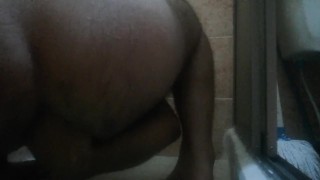 Auto fisting in bathroom - Colombian Latino fisting in bathroom