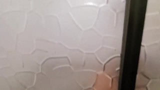 pregnant latina wife taking a shower and loves people watching, full video for sale 
