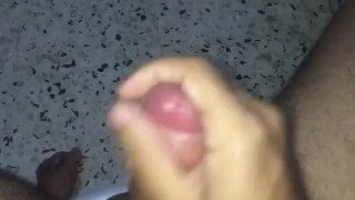 Masturbating and busting a big load 