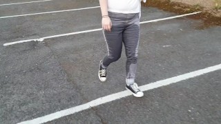 ⭐ Alice - Very Public Wetting Outside Closed Public Toilets! Pee Accident!
