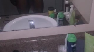 Big juicy black cock getting played with