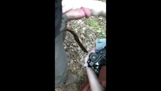 He said: "Come suck my cock," and I giggled as I ran over and got on my knees in the forrest