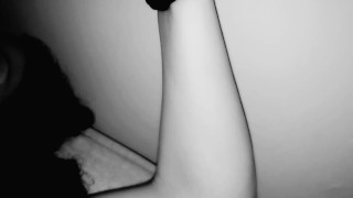 I tied her up and tortured her pussy with a vibrator then whipped her clit to orgasm - amature fun