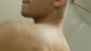 Young stud busts his 1st nut on camera