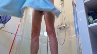 Hot and smooth daddy takes a shower