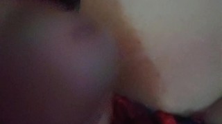 AMATEUR Cumming on chubby redheads Tits