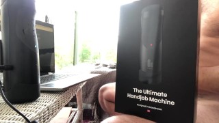 The handy masturbator, milking my cock, solo male, loud orgasm, huge cumshot. 