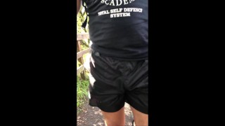 Cock Out & Naked Walk & Cum in Public! Big slowmo load. Trailer