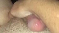 Filthy little big dick tranny slut masturbates in her own piss and cum until huge intense orgasm