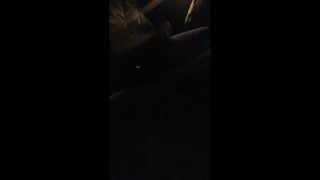 Jerked off and cumming at speed in a car
