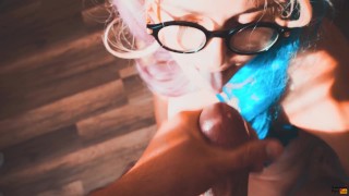 Hot blowjob with cum on face and glasses I like it so much custom vid
