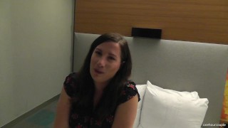 WIFE'S INTERVIEW BEFORE SHE TAKES HER FIRST BBC!