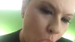 Milf shows some of head game on dildo 