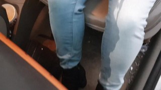 ⭐ Public Wetting in tight blue jeans, then rewetting them again later! (No toilets allowed) ;)