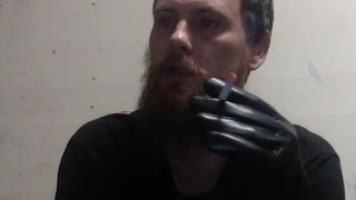 Pop training with leather gloves