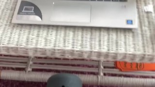 The Handy masturbator, milking chair, huge , solo male cum 