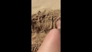 MARYJANE MOORE Fingering Pussy on Beach