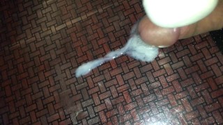 Testing Out Big Vibrator on Desk - Second Cumshot & Still Left a Puddle