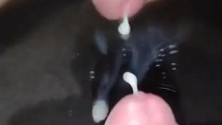 Massive cum on the mirror. Tiktok video 