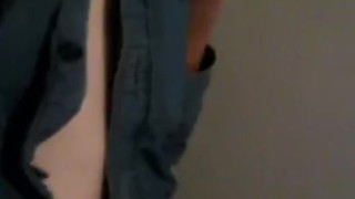 Teasing Myself In A Jean Jacket