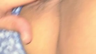 Dirty milf outside on patio being freaky, trying not to be loud 