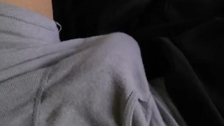 Cock about to burst out of my boxers