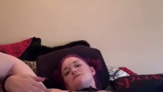 Curvy tattooed Babe masturbates with multiple toys. Close Up pussy and anal plug with sexy heels