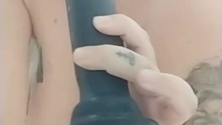 Curvy Tattooed Babe - Masturbating in Shower
