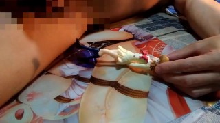ボーイッシュ美少女JCフィギュア顔スカートに大量ぶっかけ【ハートキャッチプリキュア明堂院いつき（キュアサンシャイン）】