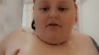 Soapy titties in the shower 