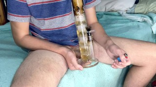 Stepbro Plays With His New Toy and Makes Himself Cum