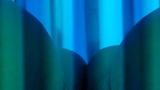 Getting loud and cumming in the Public tanning bed!
