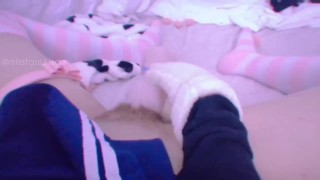 Amateur redhead schoolgirl teen masturbates with fake pussy Hentai uncensored japanese Real orgasm