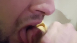 Self Suck My Small Cock and Cumshot