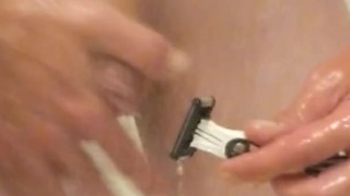 Shaving in the shower