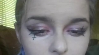 She put what in her mouth?